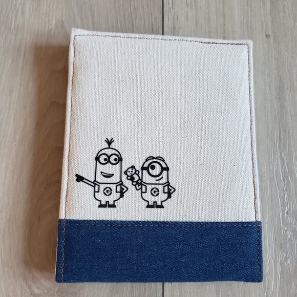 TM Universal Studios Japan Minions Folding Mirror Denim Beige Travel Make Up - Picture 4 of 10